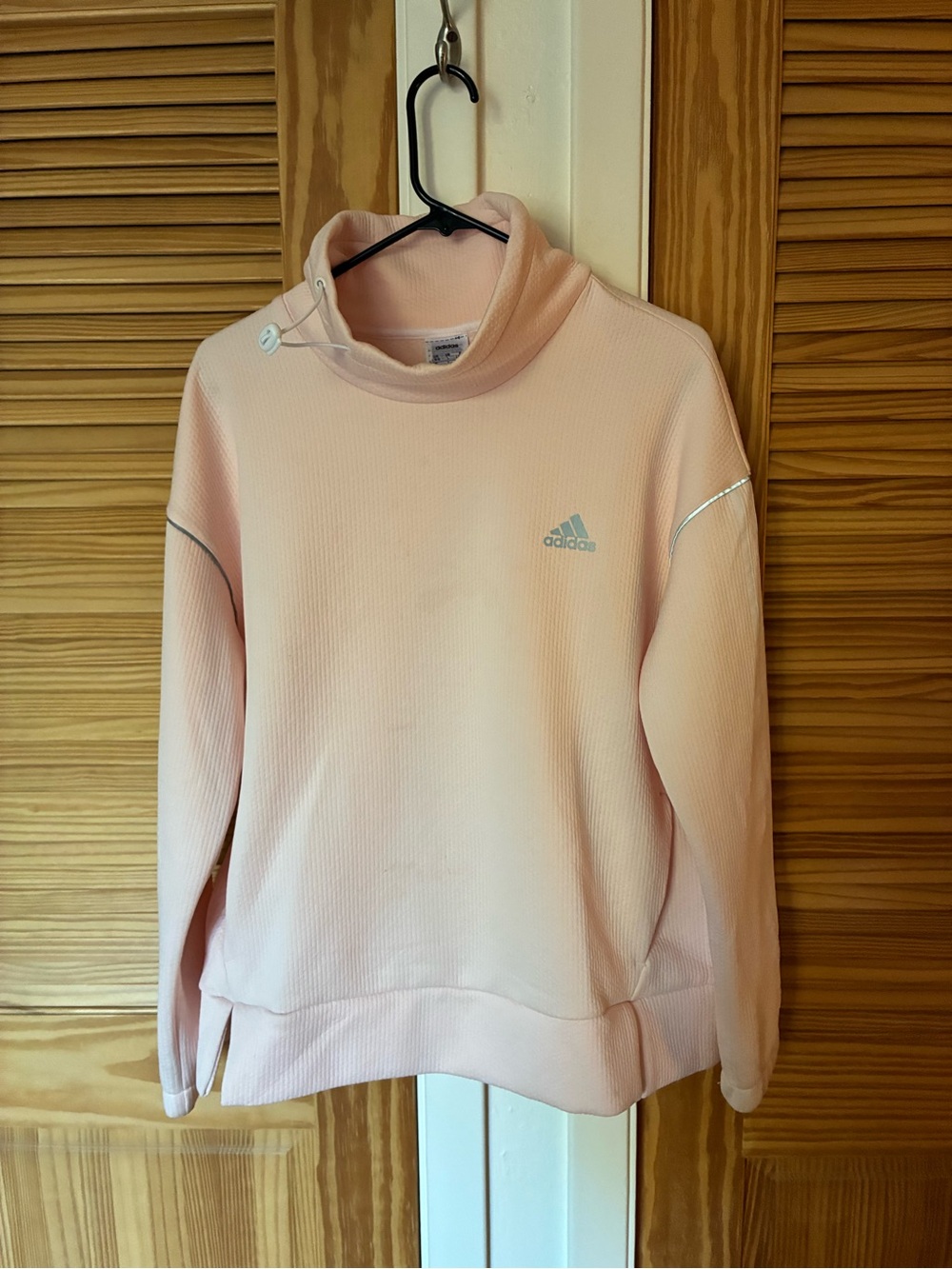 adidas Women's Light Pink Funnel Neck Sweatshirt size large